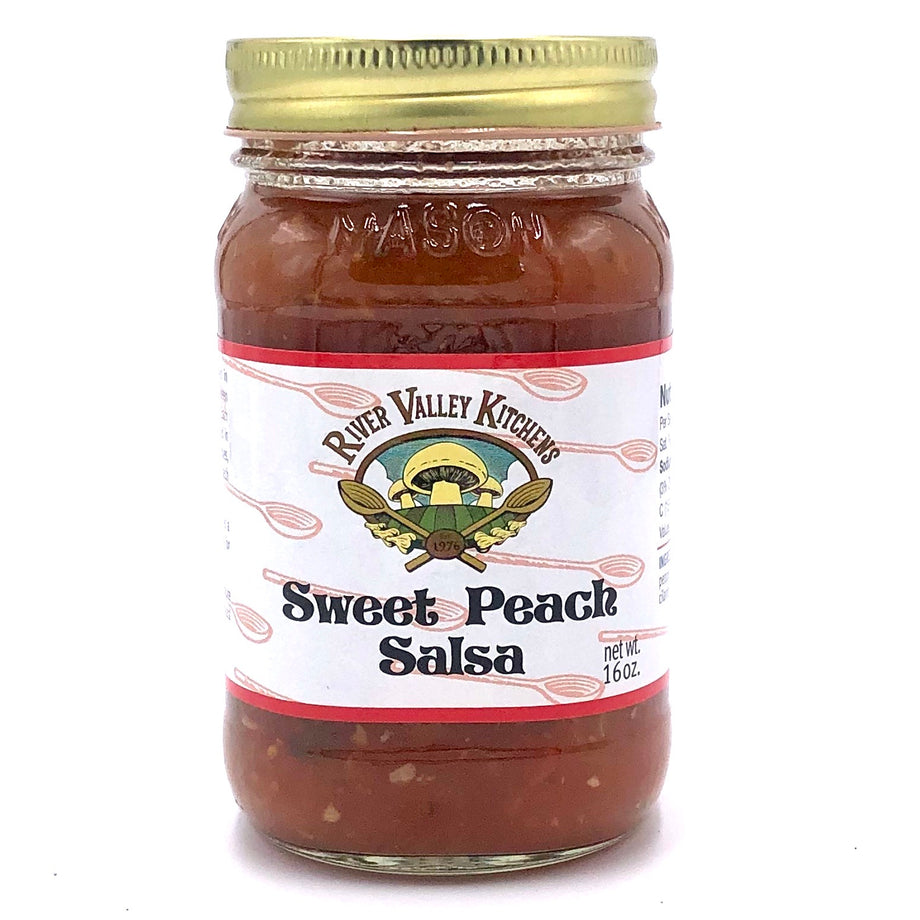 Sweet Peach Salsa, 16 oz – River Valley Ranch & Kitchens